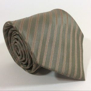 Angelo Rossi gray tan stripe tie